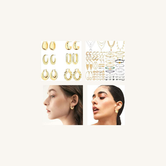Bold Sculptural Teardrop Hoops